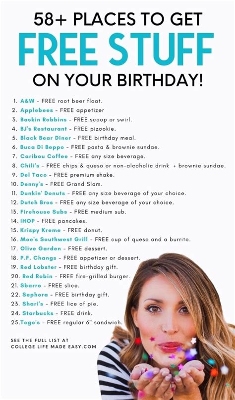 birthday freebies for adults.